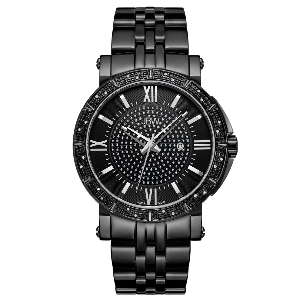 Jbw vault j6343d black diamond watch front