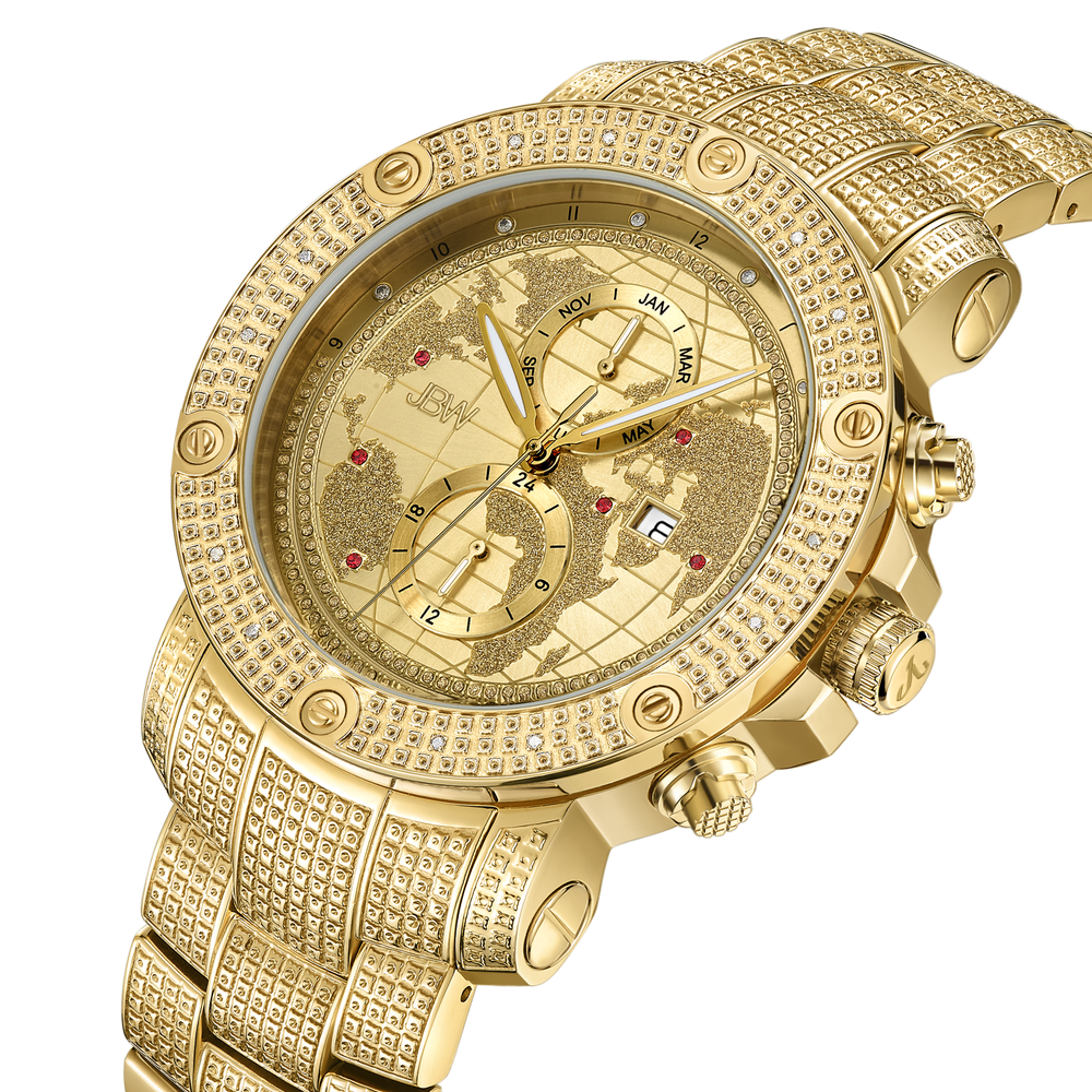 Jbw veyron j6360c gold diamond watch angle