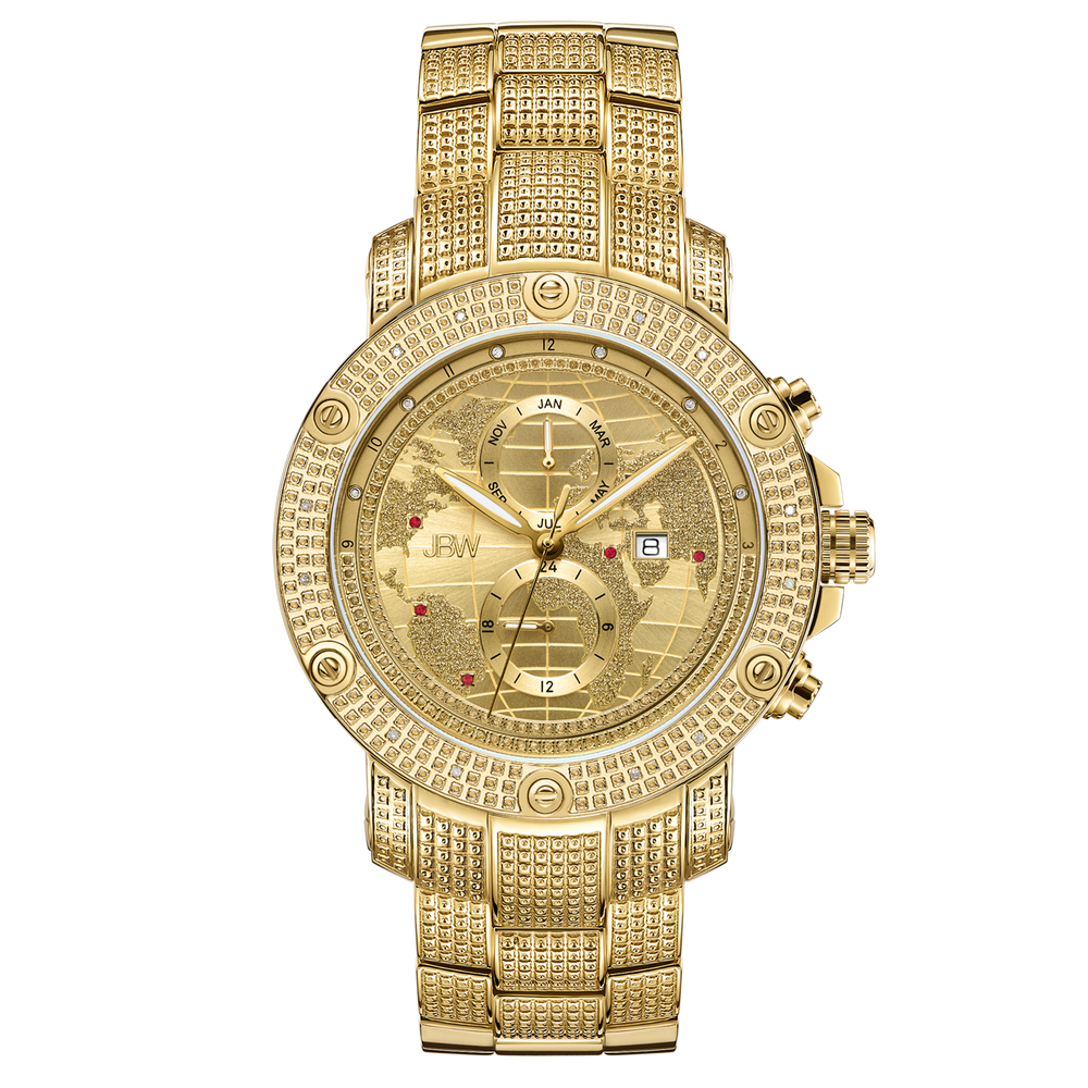 Jbw veyron j6360c gold diamond watch front