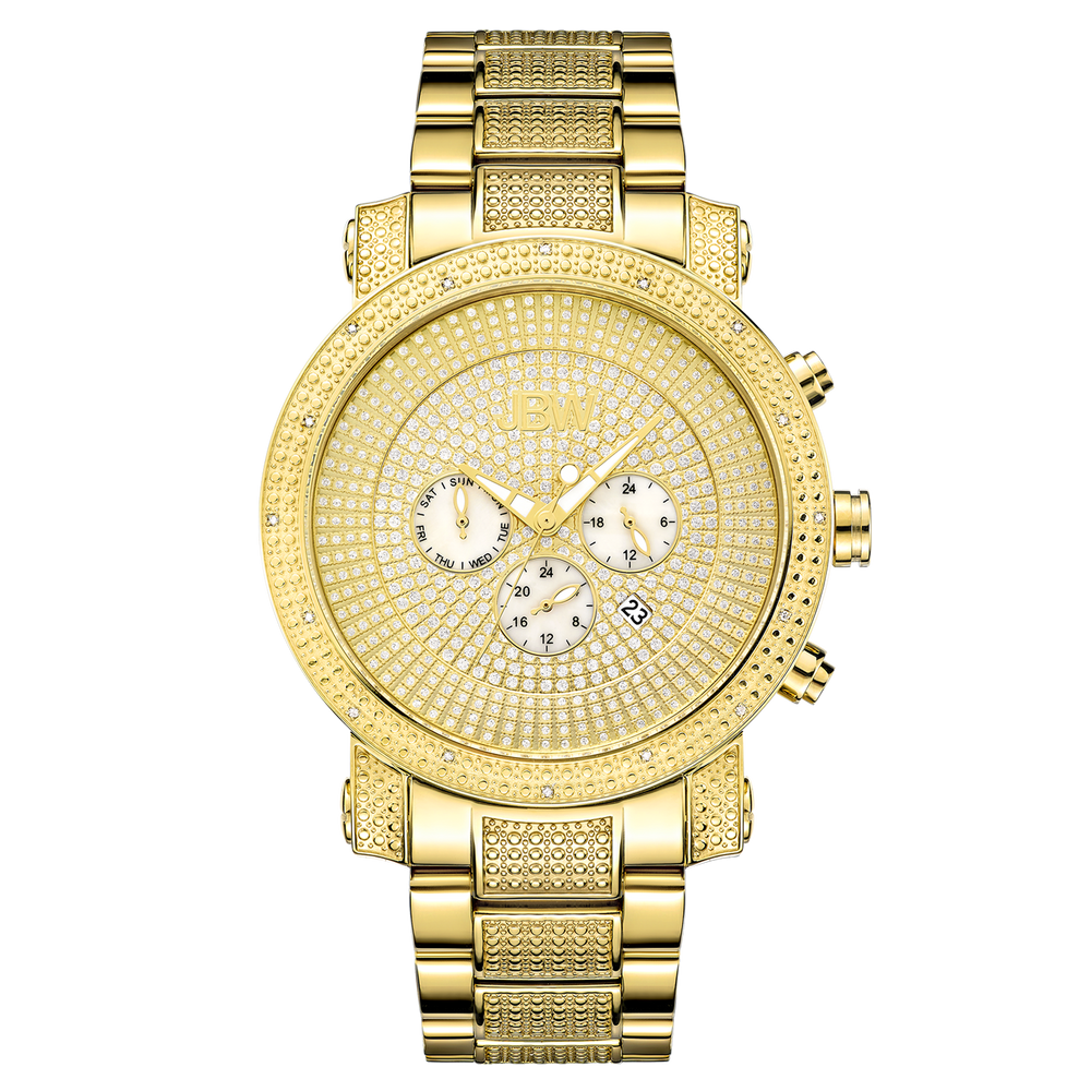 Jbw victor jb 8102 a gold gold diamond watch front